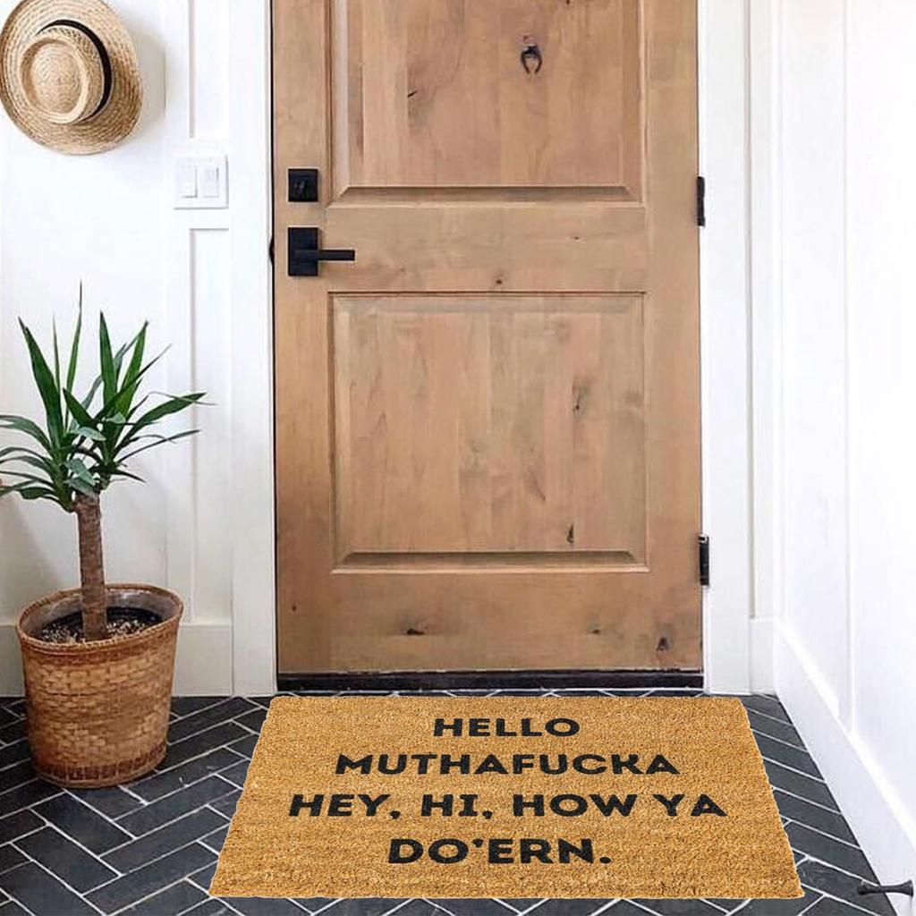Funny English Door Mat  Door Rug Entrance Front Door Outdoor Entrance Porch Mat  Polyester Floor Mat