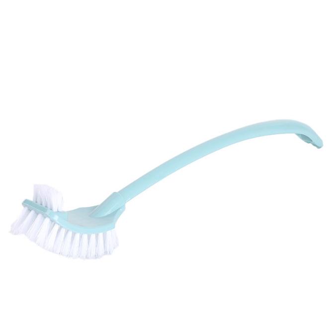 Sada WC štětky s měkkými štětinami a dlouhou rukojetí s podstavcem pro čištění koupelny