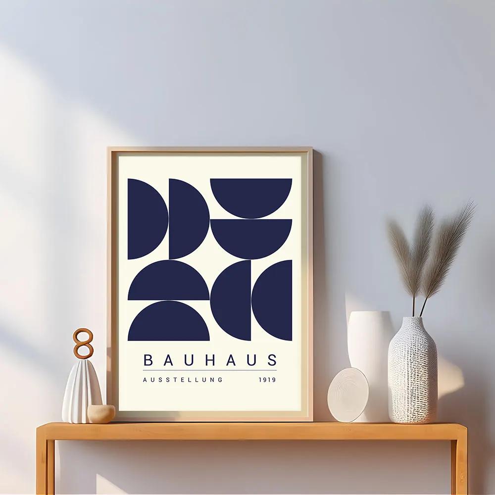 Modernist Bauhaus Geometric Canvas Poster Living Room Wall Art Retro Prints Mid Century Home Decorative Wall Art Painting
