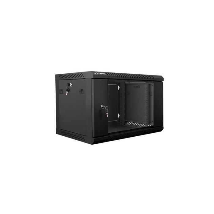 Bastidor de pared Lanberg WF01-6406-10B 6U 60kg IP20 Rieles de rack y gestión de cables