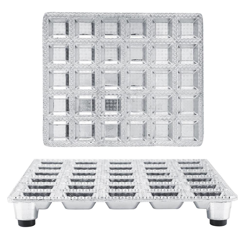 Kitchen Gadgets Aluminium Alloy Ravioli Maker 30 Holes Reusable Dumpling Mould Multifunctional Durable Ravioli Cutter Restaurant