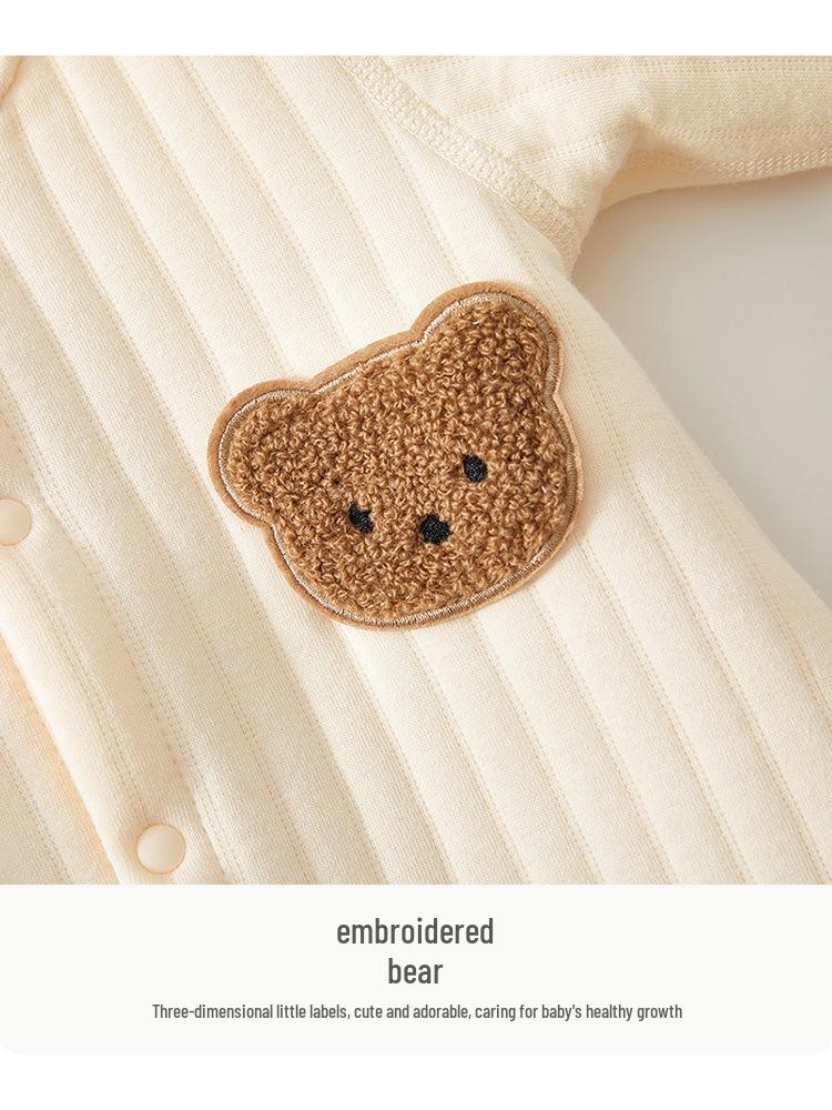 Infant Cotton Long-Sleeved Romper: Warm, Soft, Boneless Suit for Spring, Autumn, and Winter