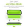 350 ml/500 ml/800 ml/1200 ml rechteckige, skalierbare, faltbare Lunchbox aus Silikon, Bento-Box