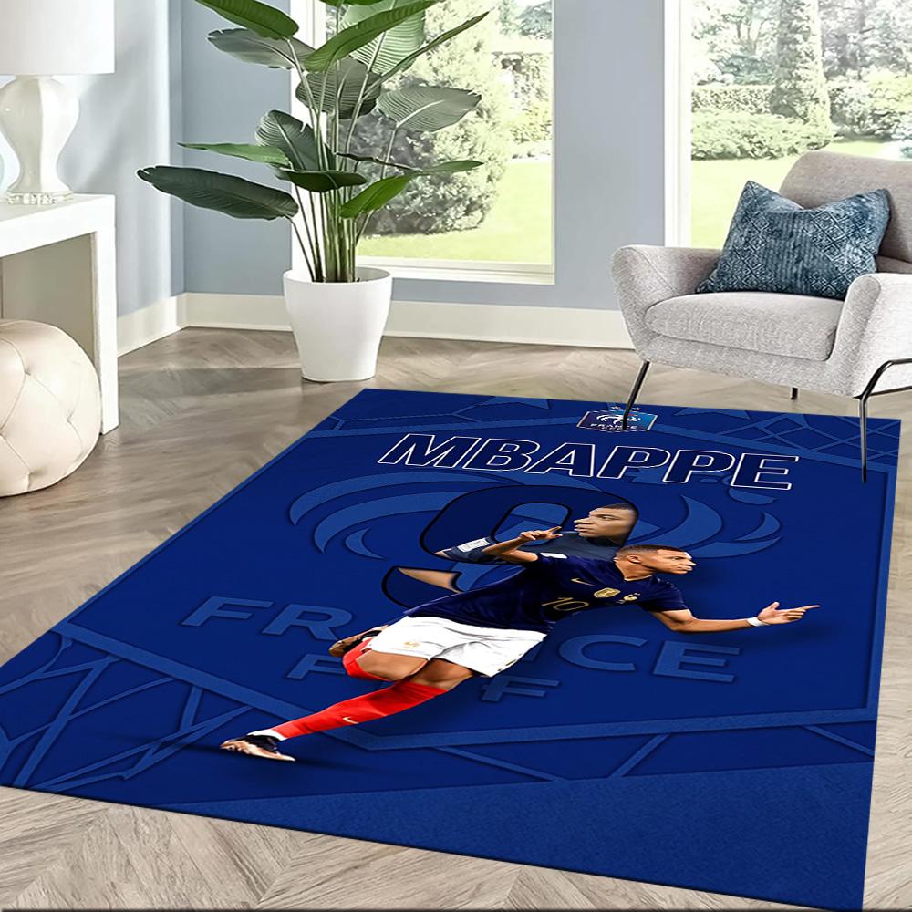 Mbappe 289 Floor Mat Perfect for Outdoor Playrooms Study room Foyer Anti-slip Rug Anime Office Decor Spiritual Gift