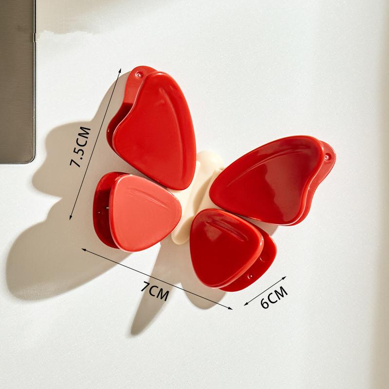 

3D Клипсы-бабочки на холодильник Милые красные белые бабочки Декор для холодильника Пластиковый запайщик пакетов для еды и снеков Кухонные аксессуары красный