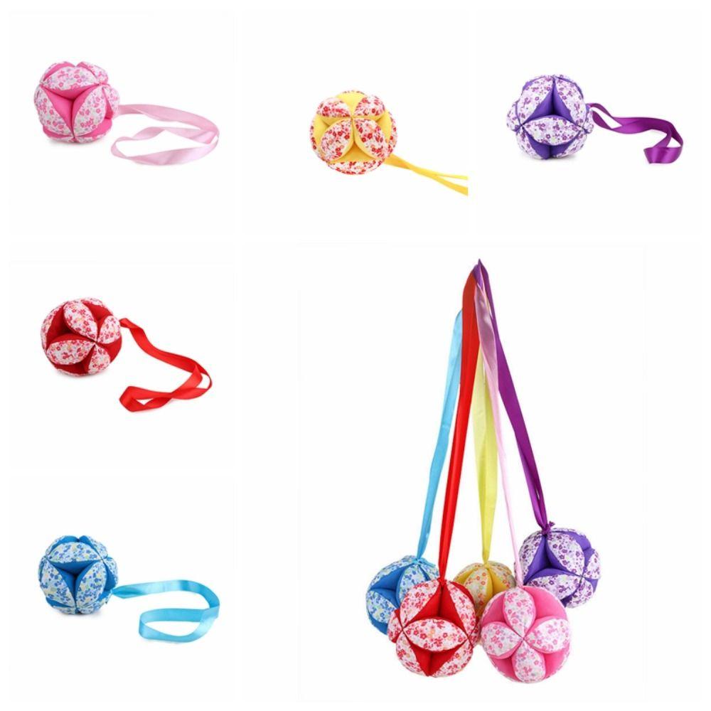

Bed Bell Hand Catching Kit Cloth Ball Hand Grab Handheld Silk Ribbon Embroidery Ball Infant