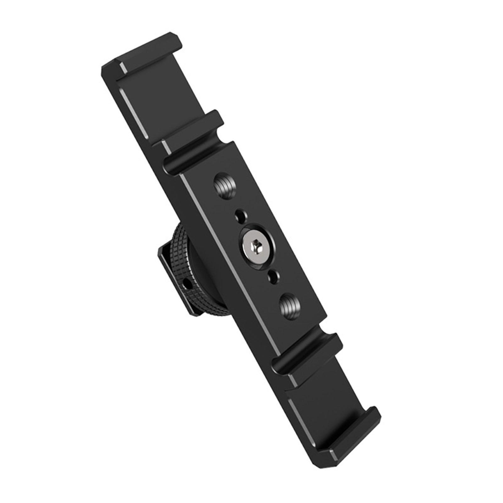 

Professional Photography Video Accessory Double Cold Shoe Adapter Aluminum Mounting Brackets for DSLR Camera Gear 1