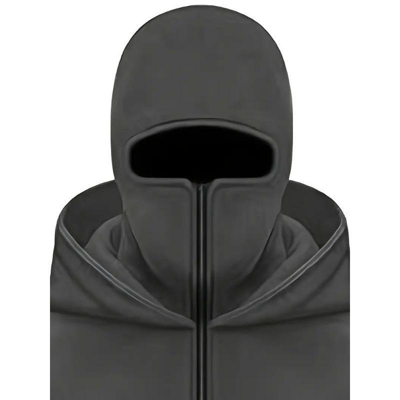 Fashionable Autumn Solid Color Zipper Hooded Long-sleeved Sweatshirt Jacket Men's Double Hood Autumn and Winter Versatile Tops
