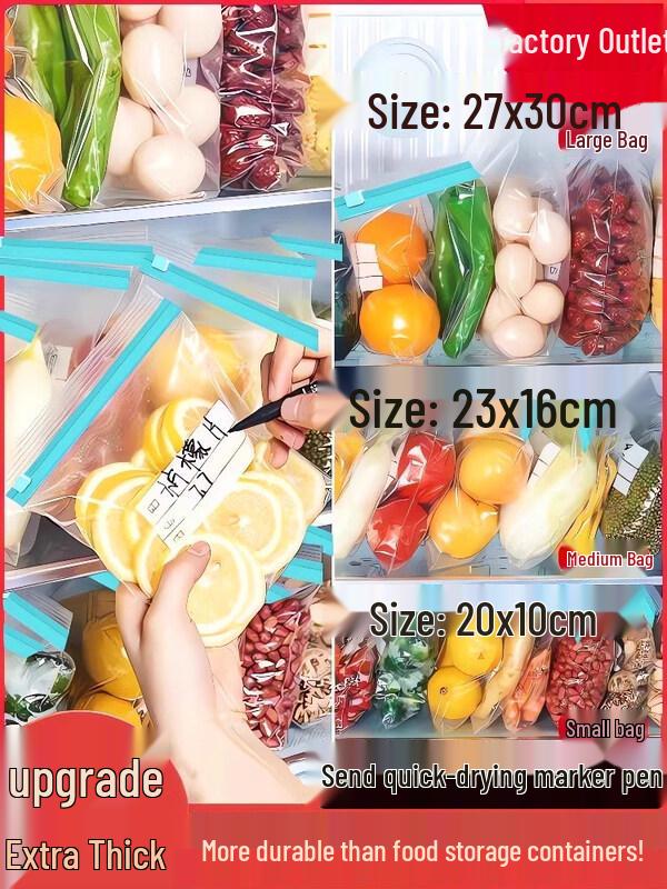 ZISIZ Food Grade Self-Sealing Storage Bags