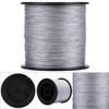300m PE   4 Strands Super Strong Fishing Lines Multi filament Fish Rope Cord Grey (0.6)