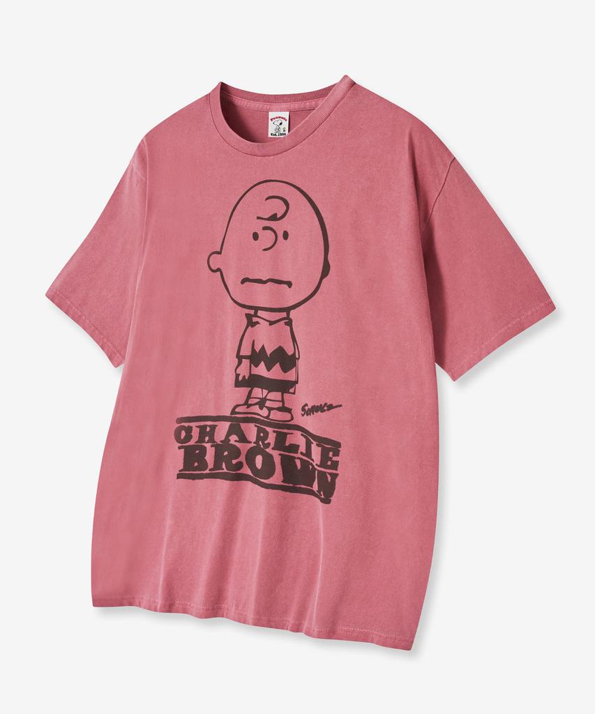 VTWO Charlie Brown Pigment T-Shirt (Red)