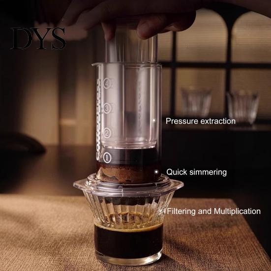 Handheld Coffee Brewer Portable Manual Maker, Pour-Over And Espresso Style Press, Single Serve Brewing Lightweight Compression Cup for Office Camping