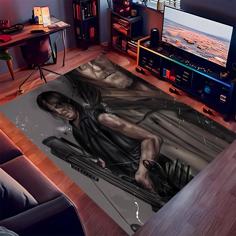 The Walking Dead Daryl Dixon3 Printed Absorbent Washable Carpet, Non-Slip Bathroom Mats, Kitchen Rugs, Yoga Mat,Living Room Entrance, Camping Picnic R