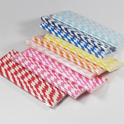 Retro Streifen Papier Trinkhalme Vintage Polka Party Hochzeit Geburtstag Strohhalm