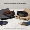 Men's Premium Genuine Leather Belt with Trendy Automatic Buckle – Versatile for Business and Casual Wear