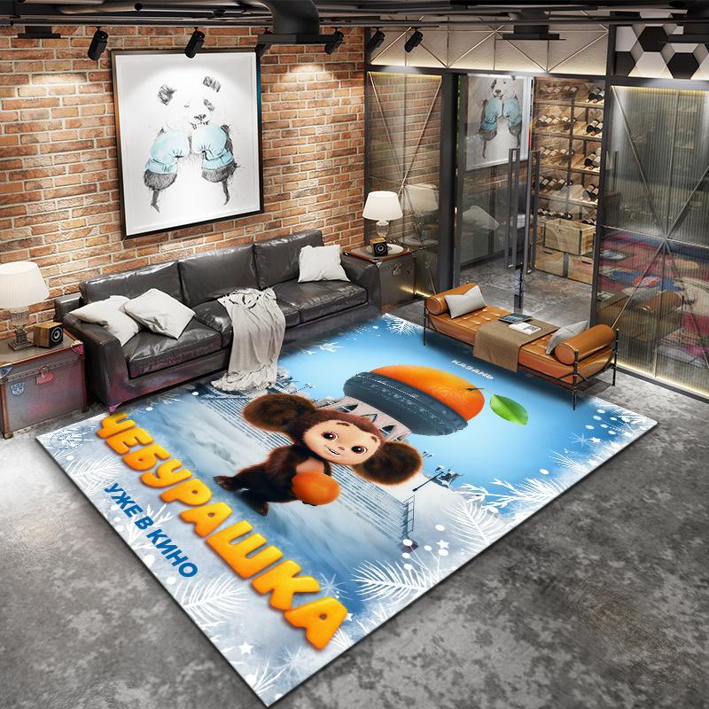 Cheburashka Carpet Rug for Living Room Bedroom Home Sofa Decoration,Kids play Nonslip Floor Mat