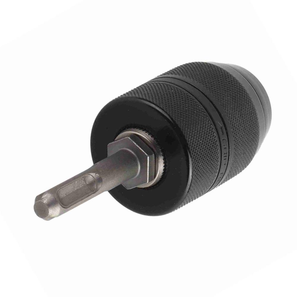 2-13mm Capacity Keyless Drill Chuck 1/2-20UNF Mount SDS Plus Shank Rotary Hammer Conversion Tool Heavy Duty Self-tighten