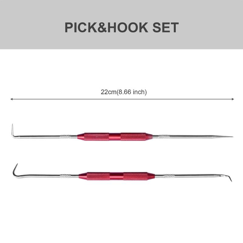 2 Stück Automotive Öl Dichtring Aushebewerkzeug Autozubehör Aushebesatz O-Ringe Dichtung Abzieher 45 Grad 90 Grad Haken- und Aushebesatz