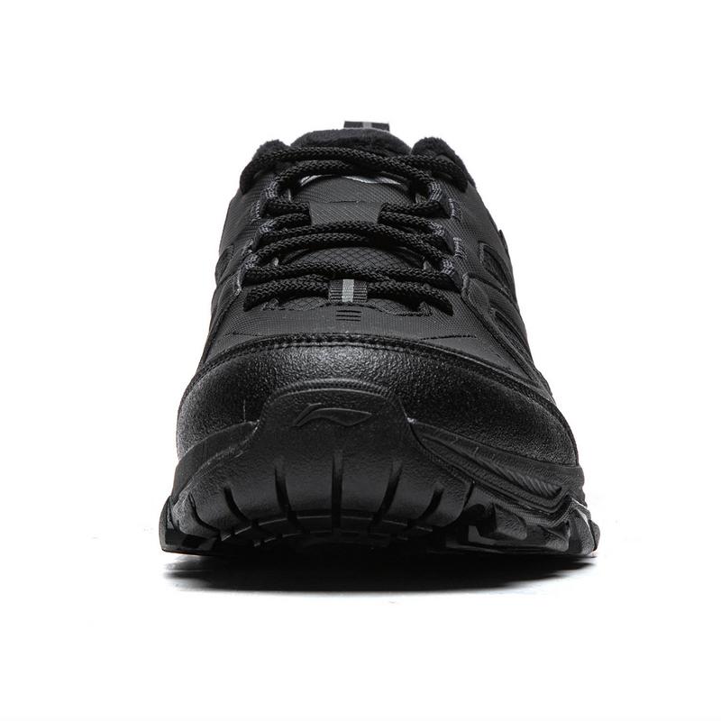 Li-Ning Comfortable Trendy Fashion Synthetic Leather Fabric Low-Top Casual Shoes Unisex Sneaker Black AGLV247-1