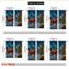2pcs 2D flat printing Fashionable Christmas Curtains Christmas Reindeer Gifts Sleigh Digital Printed Polyester Drapes Holiday