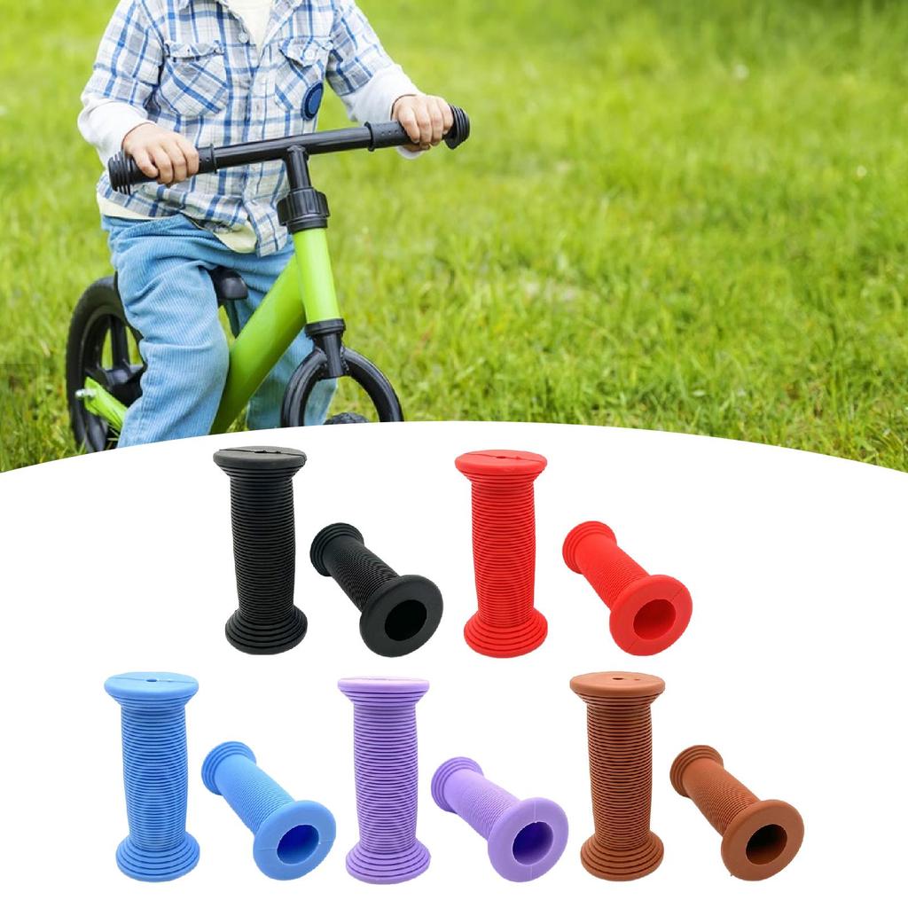 Universal Soft TPE Bicycle Handlebar Grips Non Slip Kids Bike Handlebar Grips Protective for Boys Girls Balance Bikes