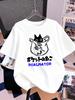 Cute Cat Cartoon Printing Short Sleeve TShirts Womens Summer Cotton Tee Shirts ONeck Comfortable Loose Tops Casual Clothes