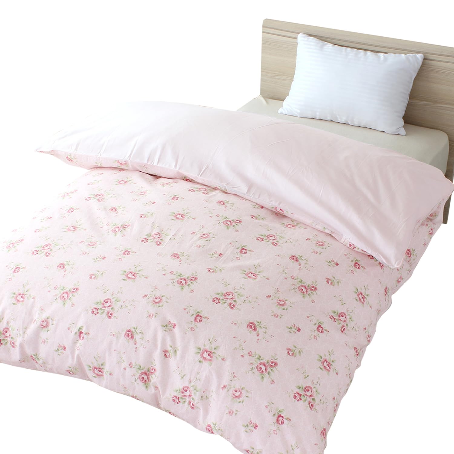 

Merry Night Duvet Single 150 x 210 Natural Comfortable to the Rose Cover, Pink, Long, Approx. cm, 100% Cotton, Moisture-Wicking, Breathable,