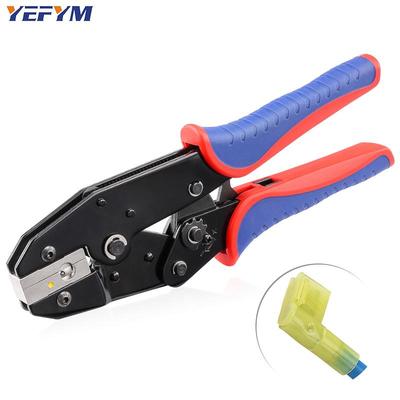 Flag Terminal Crimper AWG 12-10 (4-6mm²) Electrical Crimping Tool for Right Angle Spade Connector Ratchet Terminal Crimper