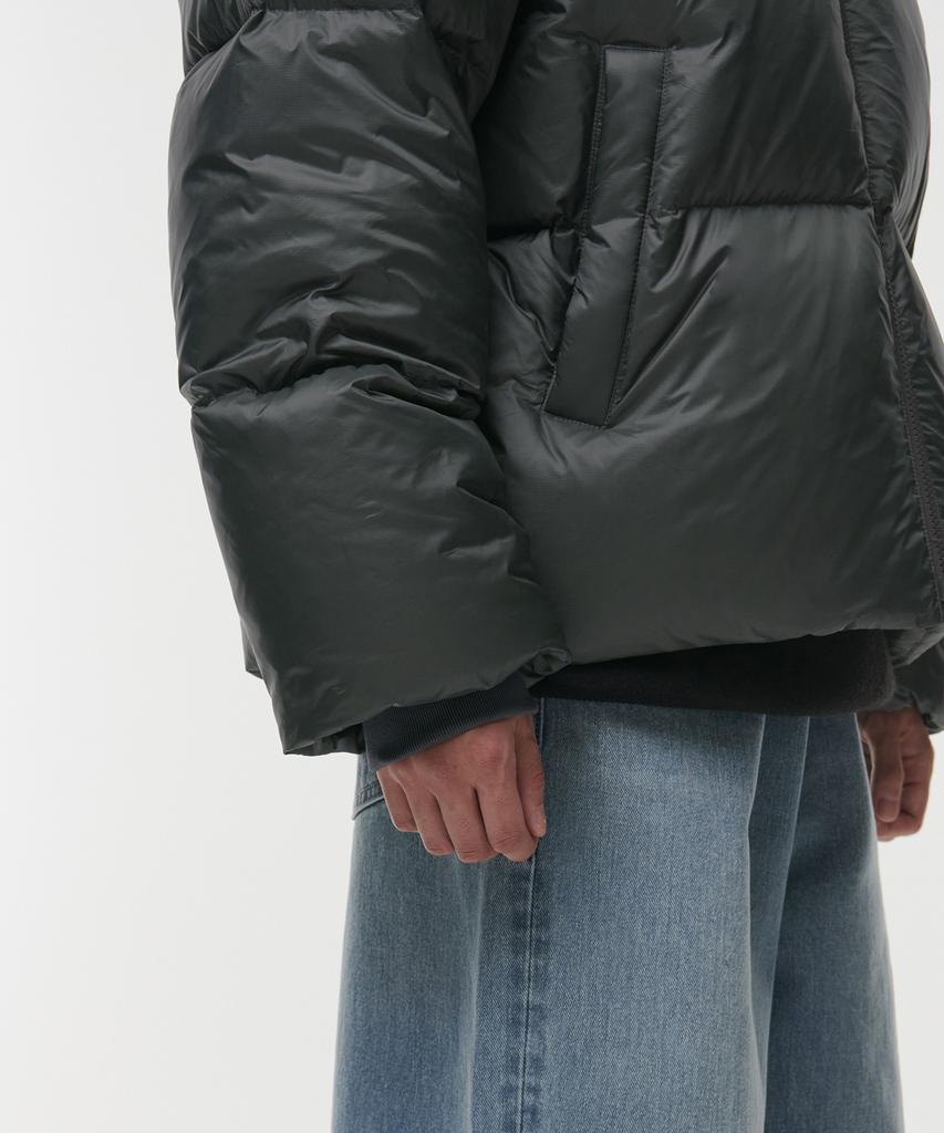 Musinsa Standard Ripstop Down Puffer Short Padded Jacket [Khaki Gray]