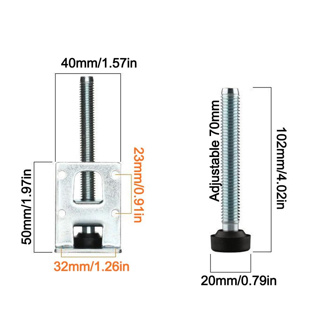 Adjustable Table Leveler Feet Zinc Alloy Furniture Height Adjuster  Furniture