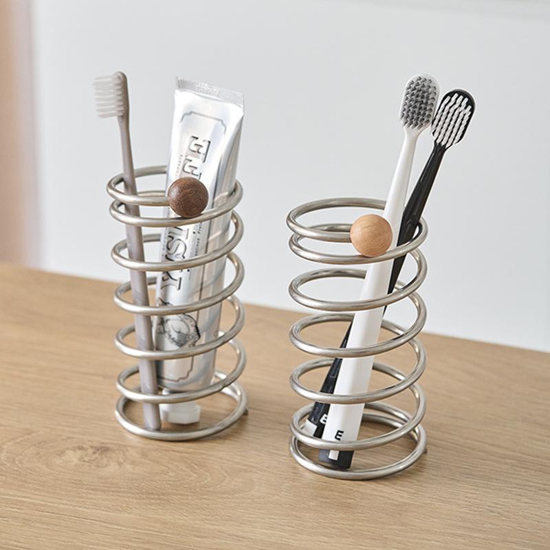 Creative Toothbrush Holder, Toothpaste Comb, Stainless Steel Storage Rack, Makeup Brush Storage Rack, Pen Holder Storage