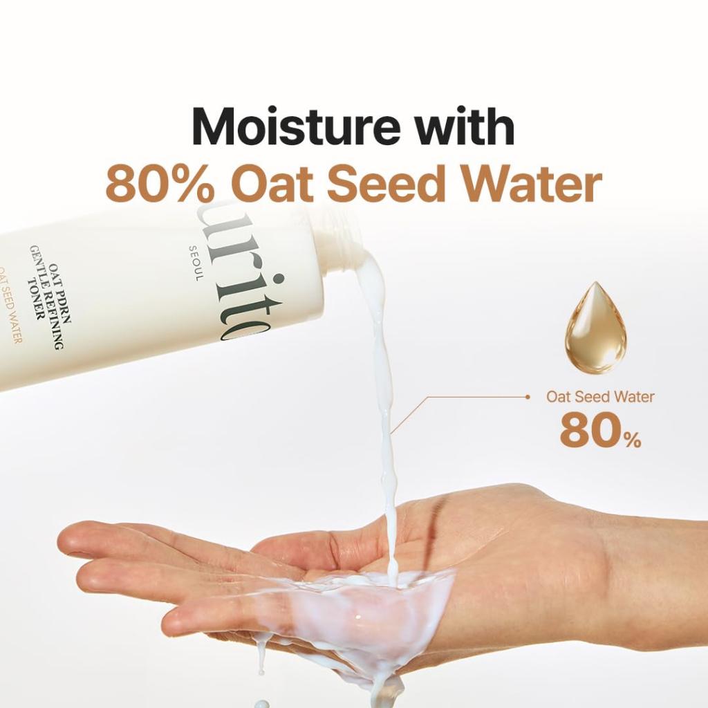 Purito Oat PDRN Gentle Refining Toner 200ml Hydrating Soothing Face Toner Gentle Exfoliating Skin Texture Korean Skincare