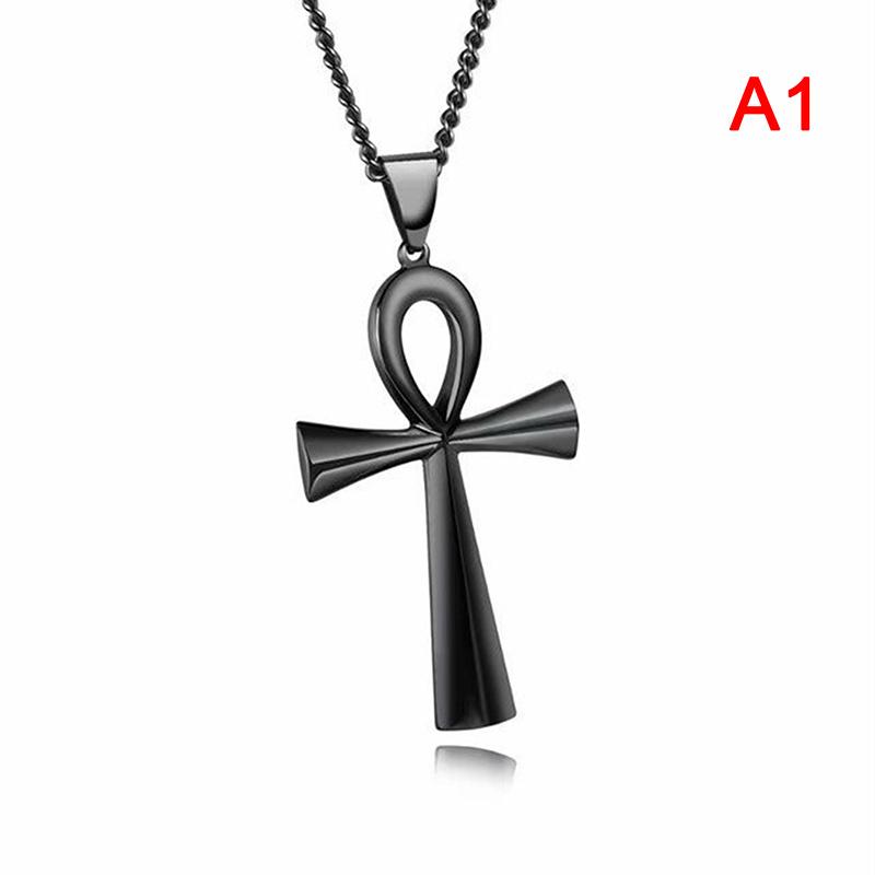 Creative Hip-hop Tide Brand Simple Black Square Earrings Pendant Necklace Men's Dual-use Design Stainless Steel Stitch Necklace