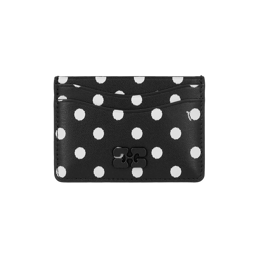 Ganni Dot Print Logo Bow Card Wallet 099 B3010086