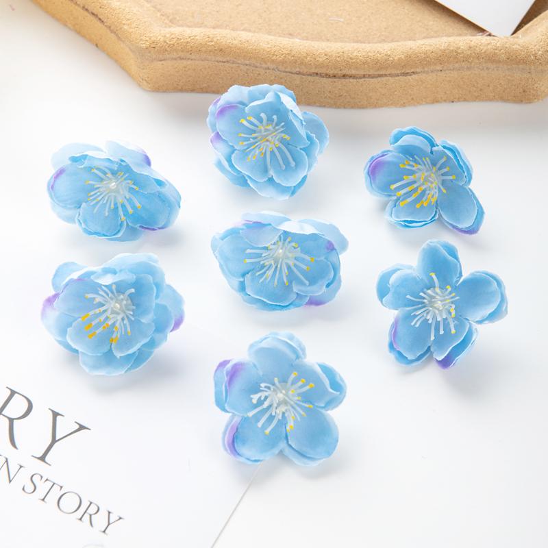 Artificial Flower Sakura Plum Blossom Wedding Outdoor Garden Wall Home Room Vase Wreath Diy Festival Gift Candy Box Accessories