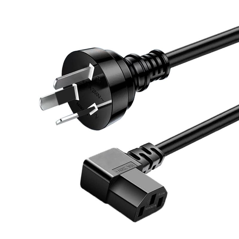 

Pure Copper 90° C-Type AU Standard Single Head Power Cord with Left Turn Elbow, Three-Core, 0.75/1 Sq, 1.5m 3-core 0.5 sq mm 1m