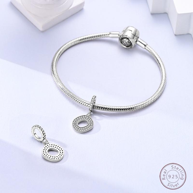 Neuer Kupferperlen-Anhänger 26 Buchstaben A-Z DIY-Name Geeignet für Original-Armband Schmuckherstellung für Damen