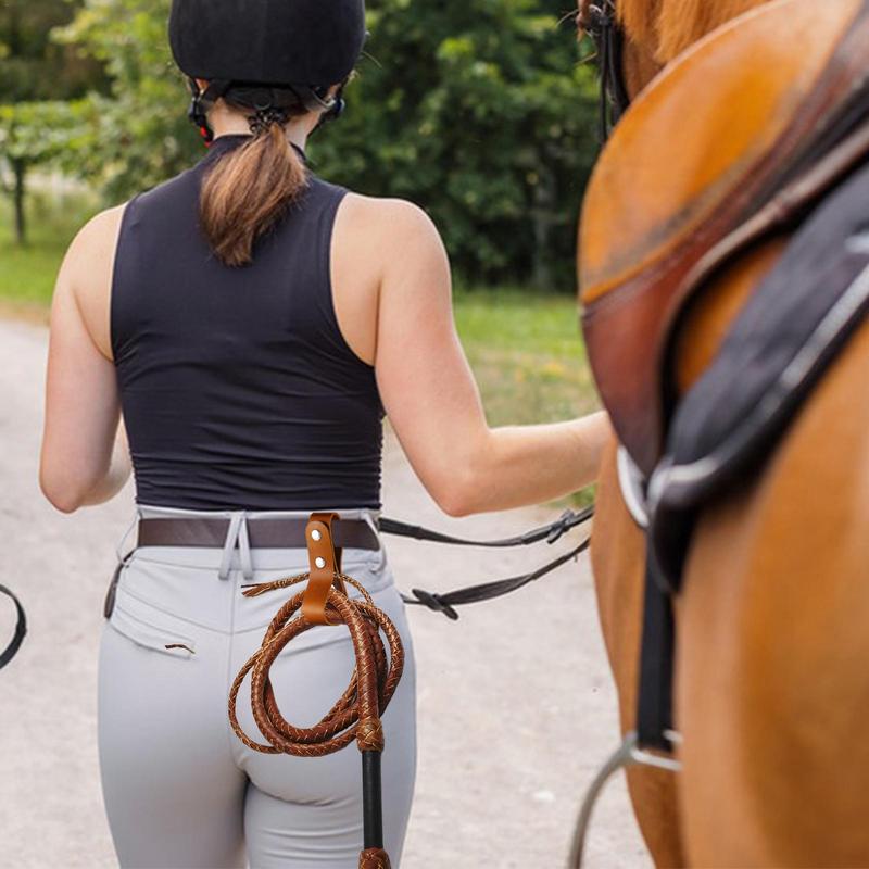 Belt Loopes Bullwhip Holder Bullwhip Holder Handmade Belt Whips Holder Horse Riding Whips Durable Halloween Leather Whip Holster