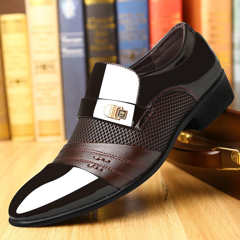 Spring and Autumn Men's Business Dress Leather Shoes Youth Pointed Large Size Men's Shoes Casual Fashion Shoes