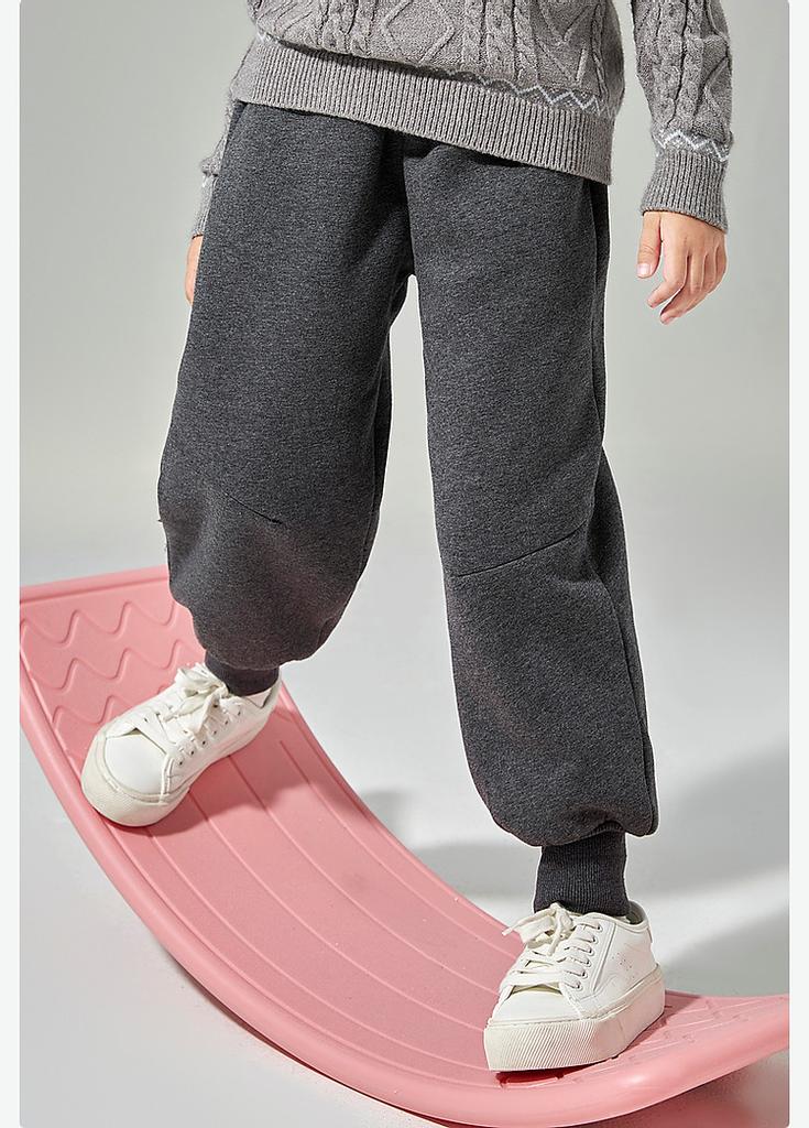 Girls' Loose Velvet Lined Windproof Casual Pants