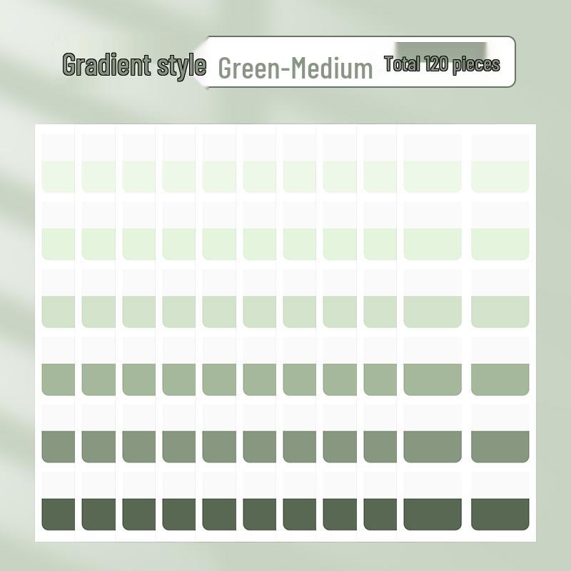 Gradient Writable Index Tabs: Quick-Drying Sticky Notes, Bookmarks, and Classification Labels for Students