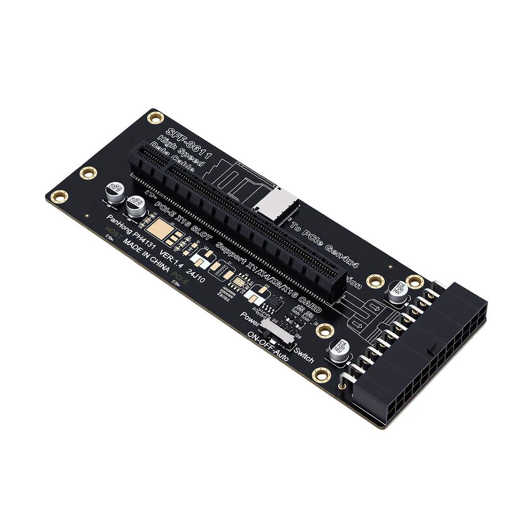 PCIe4.0 X16 Adapter Support for Oculink PCI Express 4.0 X16 External Graphics Card Expansion Adapter for Desktop Laptop