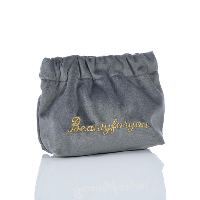Retro Velvet Automatic Closure Makeup Bag: Multifunctional Portable Lipstick & Touch-Up Storage