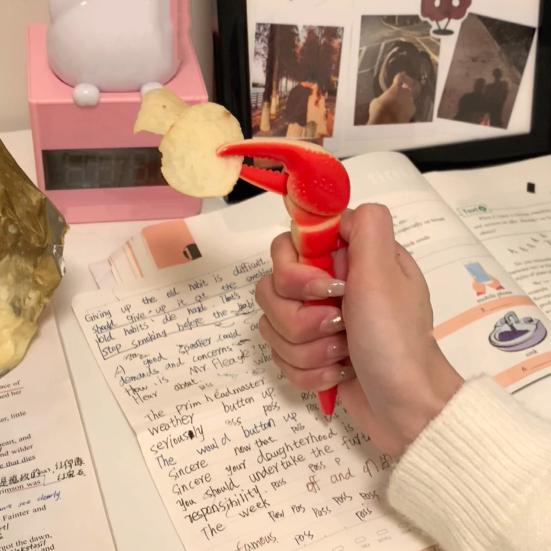 1/3Pcs Ballpoint Pen Adorable Lobster Claws Shape Gel Pen Comfortable Grip Smooth Writing Student Pen for School Home