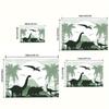 1pc Dinosaur Pattern Soft Floor Mat - Floor mat Crystal Velvet, Tropical Palm Tree & Mountain Design, Non-Slip & Durable Rug for