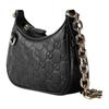 Gucci GG Emblem Embossed Logo Mini Shoulder Bag Women Shoulder Bag Black 847091-AAFDV-1000