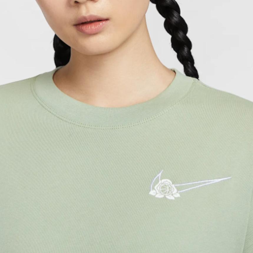 Nike 1972 Crew Neck Letter Print Long Sleeve T-Shirt Women tops Horizon-Green HF3260-370