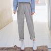 Pantaloni da Donna in Misto Cotone con Vestibilità Slim e Vita Alta per Uso Casual