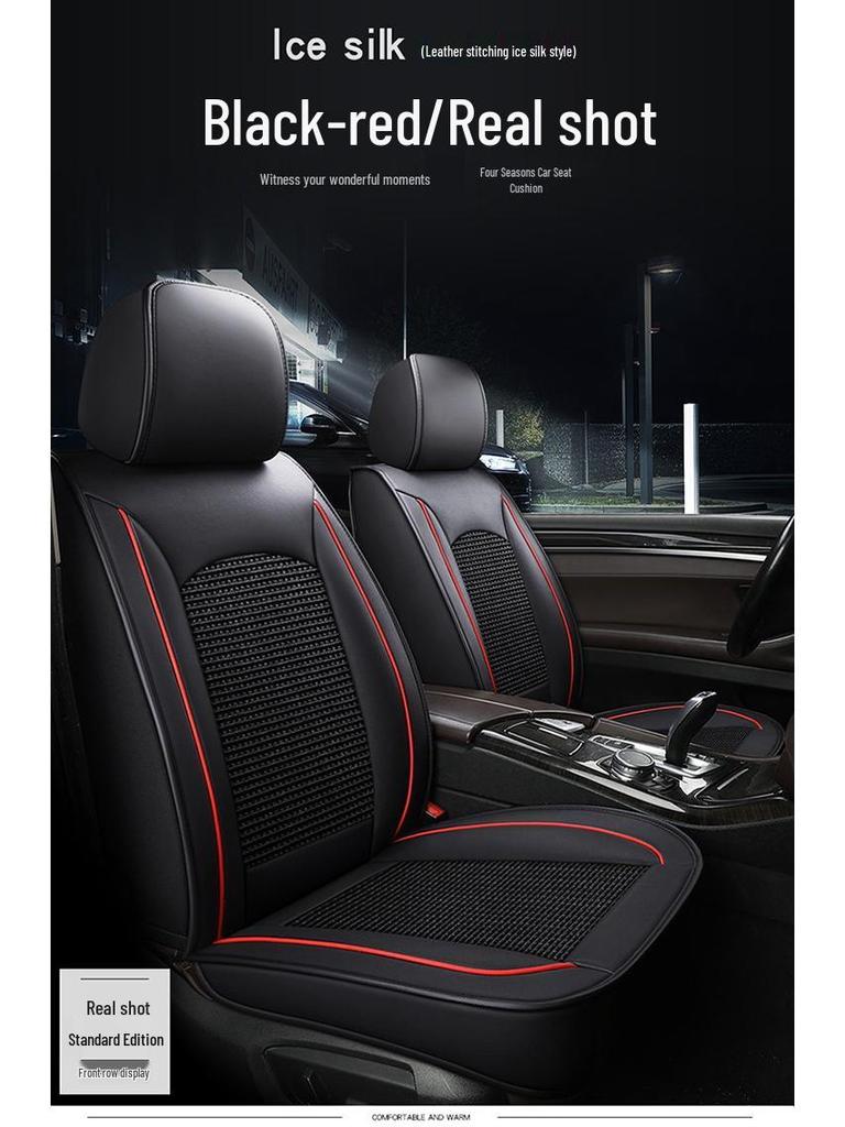 Uniwersalny Pokrowiec na Fotel Samochodowy Pełny Oplot dla Kierowcy i Współkierowcy - Na Wszystkie Pory Roku, Pasuje do Sedana, SUV-a, Pickupa, Vana