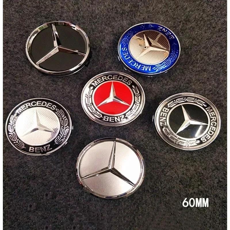 AABGU1 4 pieces 60MM Car Wheel Center Hub Caps Cover decorate Accessories For MERCEDES BENZ AMG W166 W253 X253 X205 GLC/GLE/ML-class